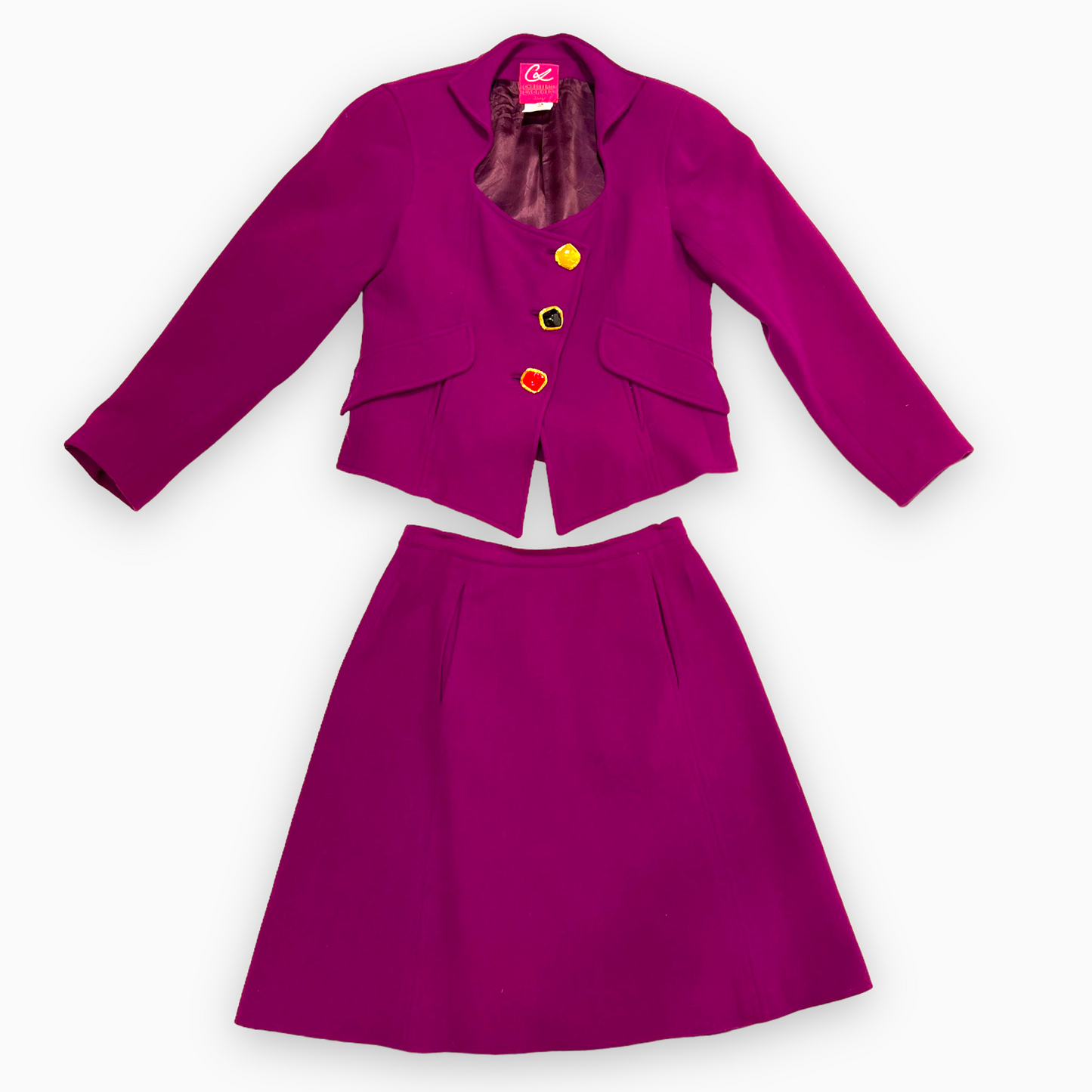 Christian Lacroix Purple Skirt Suit