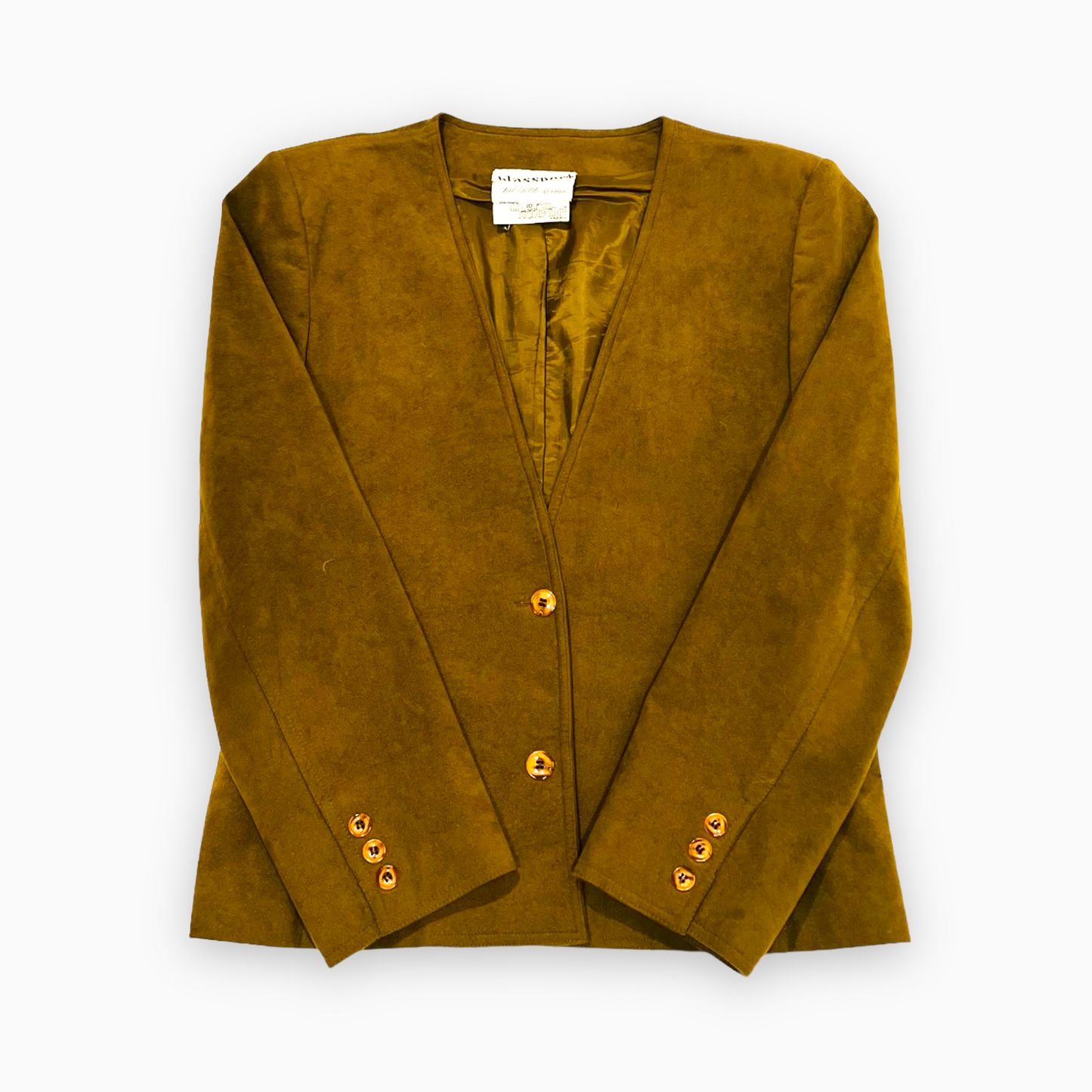 Vintage 1980s Bill Blass Suede Skirt Suit