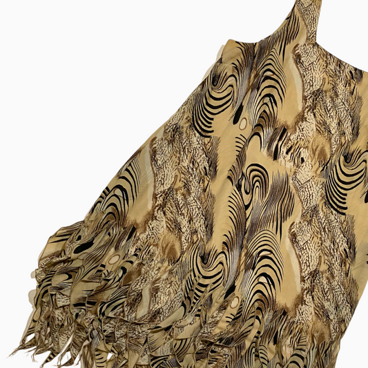 Y2K Animal Print Ruffle Dress