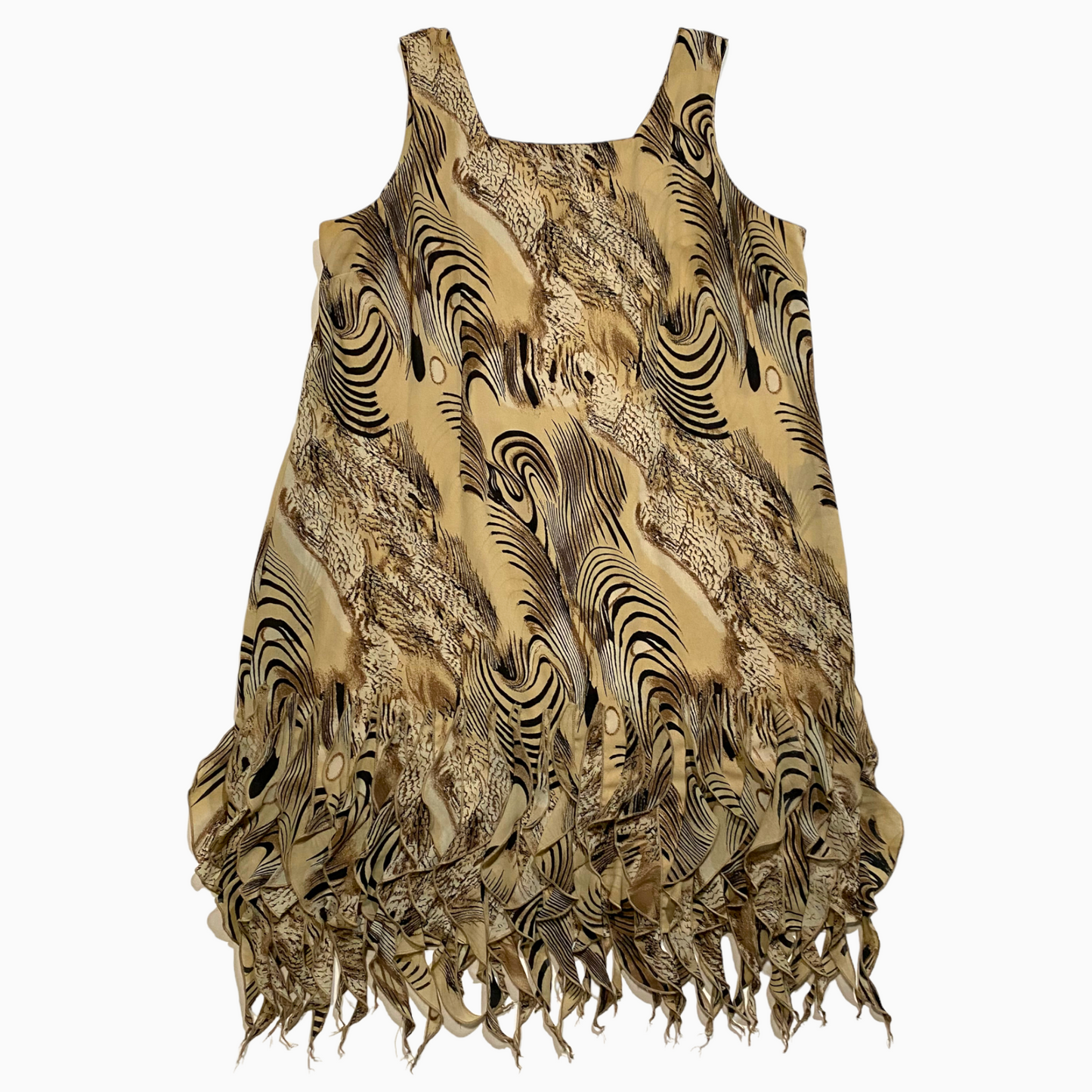 Y2K Animal Print Ruffle Dress