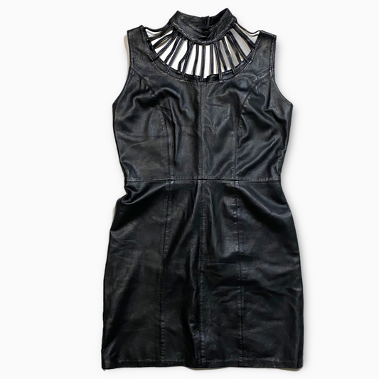 Vintage Black Leather Dress