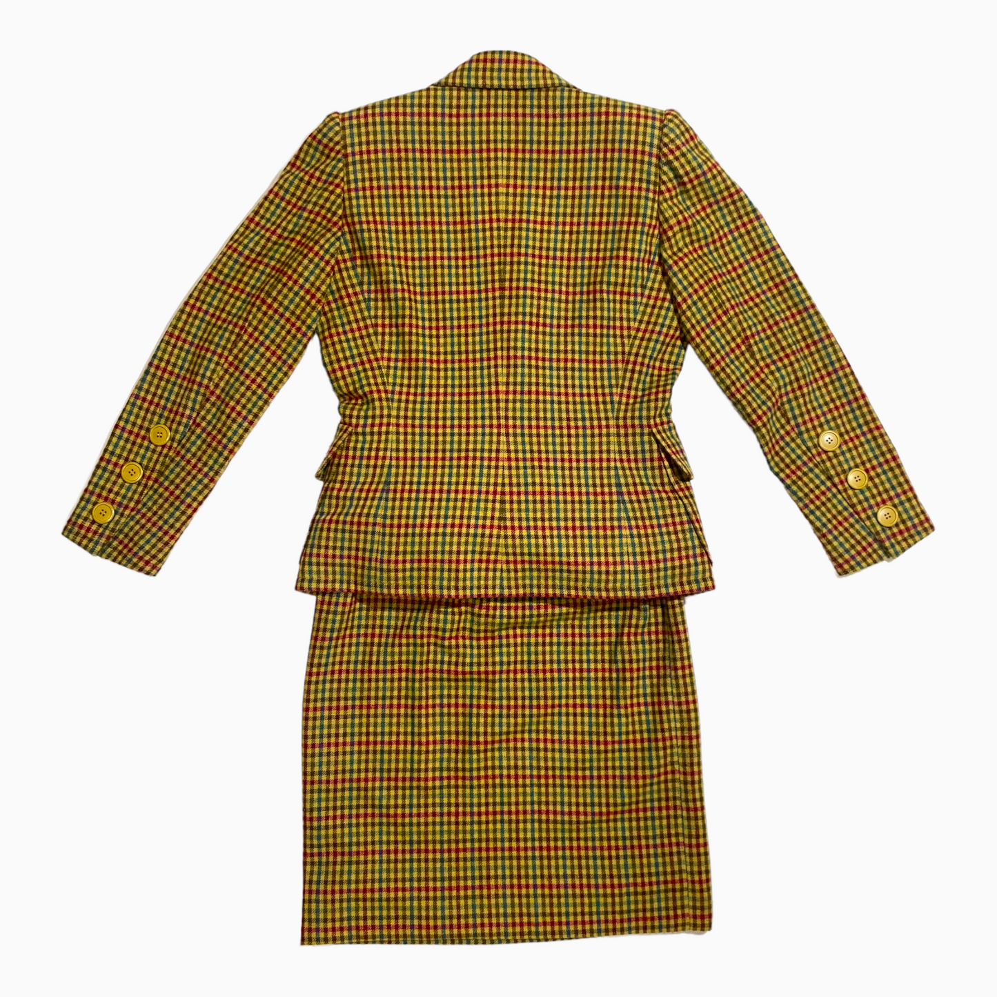 Vintage Givenchy Plaid Skirt Suit